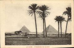 CPA Le Caire Pyramides De Guizeh Egypte Egypt
