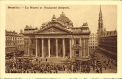 CPA Bruxelles La Bourse et Boulevard Anspach