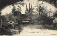 VINTAGE POSTCARD Saint Maixent Entree of Separates Fishing Sinner