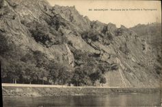 VINTAGE POSTCARD Besancon Rochers of the Citadel has Tarragnoz