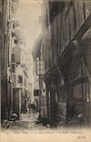 VINTAGE POSTCARD Old Troyes the street Urbain IV and the Holy belfry Jean