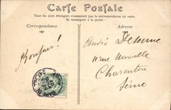 VINTAGE POSTCARD Old Troyes the street Urbain IV and the Holy belfry Jean