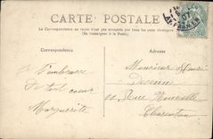 VINTAGE POSTCARD Child at the edge of a pond