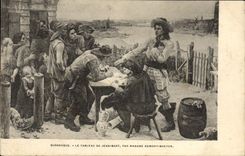 VINTAGE POSTCARD Dunkirk the table of Jean Bart Mrs Breton Demont