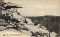 VINTAGE POSTCARD Drill of Fontaincbleau View-point Carnot Cassepot Rock