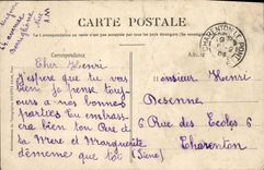 Campesino de la POSTAL de la VENDIMIA que va al folklore de la mula del asno del mercado