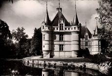 POSTAL MODERNA castillo de Azay el ataque frontal del este de la cortina