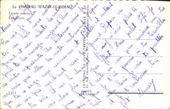 POSTAL MODERNA castillo de Azay el ataque frontal del este de la cortina