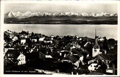 MODERN CARD Peseux and the Alps