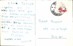 MODERN CARD Peseux and the Alps