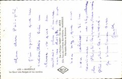 CPM Marseille Le quai Des Belges et les Jardins