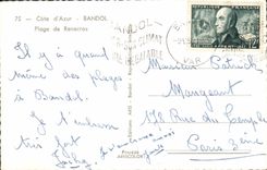 MODERN CARD Bandol Beach of Renecros