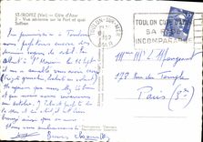 MODERN CARD St Tropez Seen Air On the Port And Suffren Quay