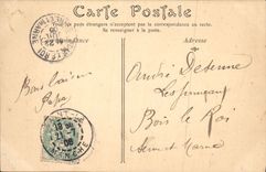 VINTAGE POSTCARD Saint Lo Vue On Transfers Taken Tow path