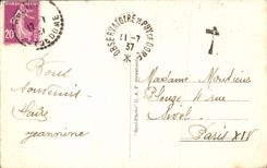 VINTAGE POSTCARD Terrace Of the Hotel and top of Puy de Dome