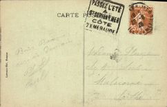 St Servan de la POSTAL de la VENDIMIA en el mar visto hacia el puerto tomado de los barcos de Solidor de la torre