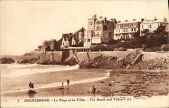 VINTAGE POSTCARD Rochebonne the Beach And Villas