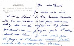 POSTAL MODERNA encoleriza el castillo y estatua de rey Rene