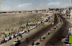 POSTAL MODERNA Sables d'Olonne el terraplén y la playa