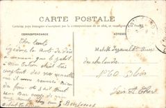 POSTAL Chenonceaux Sphinges de la VENDIMIA y patio principal