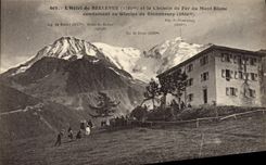 CPA L'Hotel de Bellevue et le chemin de fer du Mont Blanc conduisant au glacier de Bionnassay