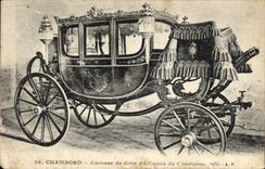 VINTAGE POSTCARD Chambord Carosse De Gale Of the Count De Chambord