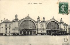 VINTAGE POSTCARD Tours Station