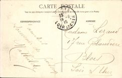 VINTAGE POSTCARD Tours Station