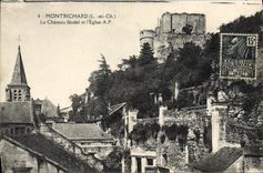 CPA Montrichard Le Chateau Feodal Et I'Eglise