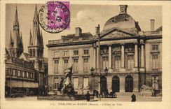 VINTAGE POSTCARD Trawl-nets On the Marne the Town hall