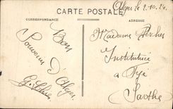 Interior de Argel de la POSTAL de la VENDIMIA de Notre Dame de África