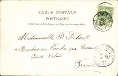 La POSTAL Amberes de la VENDIMIA parquea Gentrale y el lugar de la estación