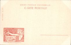 Feria de mundo de la POSTAL de la VENDIMIA de la opinión de Lieja 1905 de los mercados