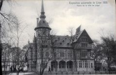 VINTAGE POSTCARD World Fair Of Liege 1905 Palates of the town of Liege