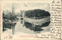 POSTAL Metz de la VENDIMIA vista del puente medio