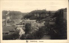 VINTAGE POSTCARD Luxembourg Panorama