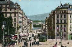 CPA Geneve La Rue du Mont Blanc 