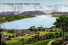 VINTAGE POSTCARD Panorama Of Stranberger Sees MIT Alpenkette