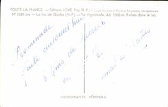 MODERN CARD the Lake Gaube Vignemale Reflections in the lake