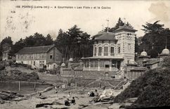 VINTAGE POSTCARD Pornic has Gourmaion the Floods And the Casino