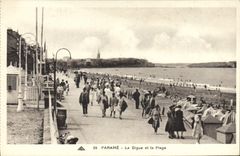 CPA Parame La Digue Et La Plage