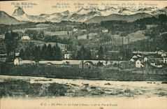 VINTAGE POSTCARD Pau the Fund D' Ossau Seen Of the Royal Place