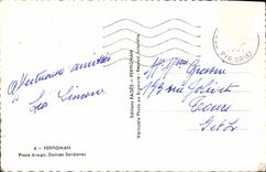 MODERN CARD Perpignan Places Arago Danses Sardanes