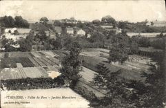 VINTAGE POSTCARD Pithiviers Valley Of the Park Truck farms