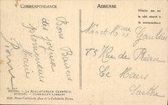 VINTAGE POSTCARD Rheims the Carnegie Library