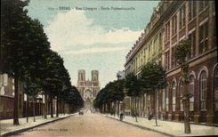 CPA Reims Rue Libergier Ecole Protessionnelle