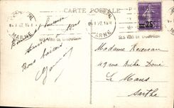 VINTAGE POSTCARD Rheims Street Libergier Protessionnelle School