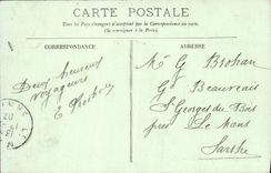 VINTAGE POSTCARD Royat Old woman Church