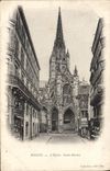 VINTAGE POSTCARD Rouen the Church Holy Maclou