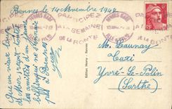 VINTAGE POSTCARD Rennes Entered Of the District Marshal Foch Militaria